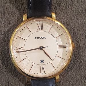 Gold Fossil Watch